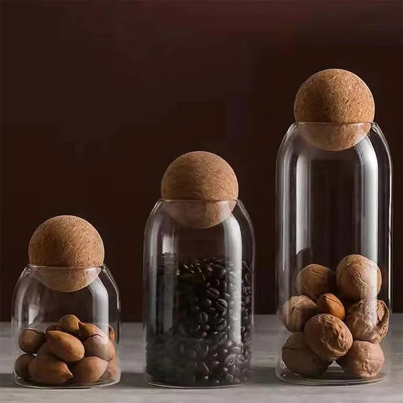 Cork Lid Glass Storage